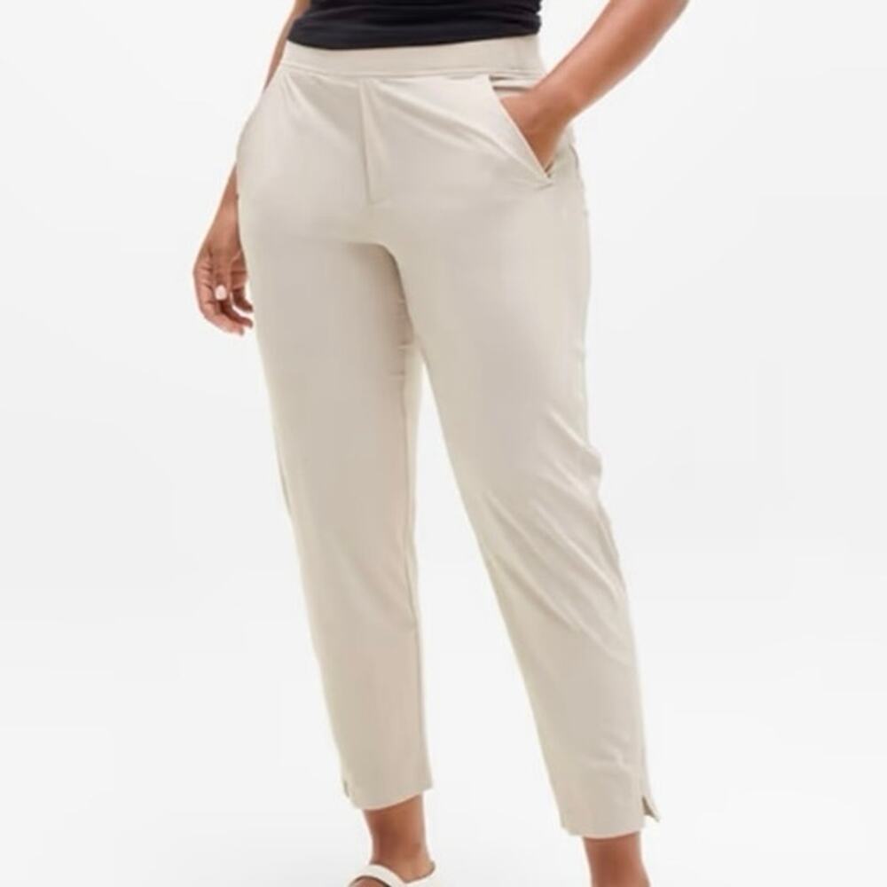 Athleta Brooklyn Mid Rise Ankle Pant Beige